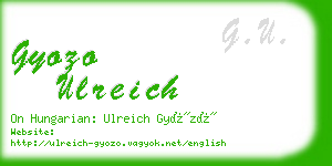 gyozo ulreich business card